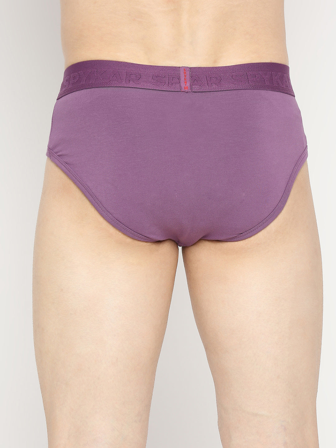 Underjeans By Spykar Men Premium Dull Purple Cotton Blend Brief