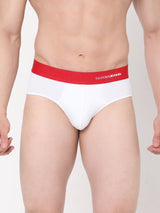 Underjeans By Spykar Men Premium Cotton Blend White Brief