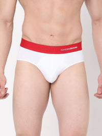 Underjeans By Spykar Men Premium Cotton Blend White Brief