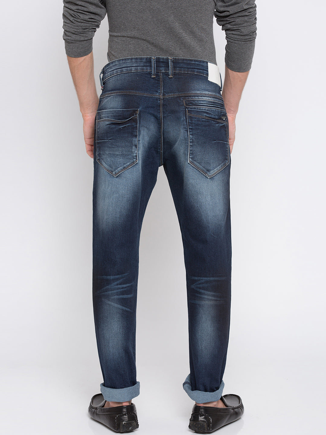 Spykar Men Blue Solid Skinny Fit Jeans