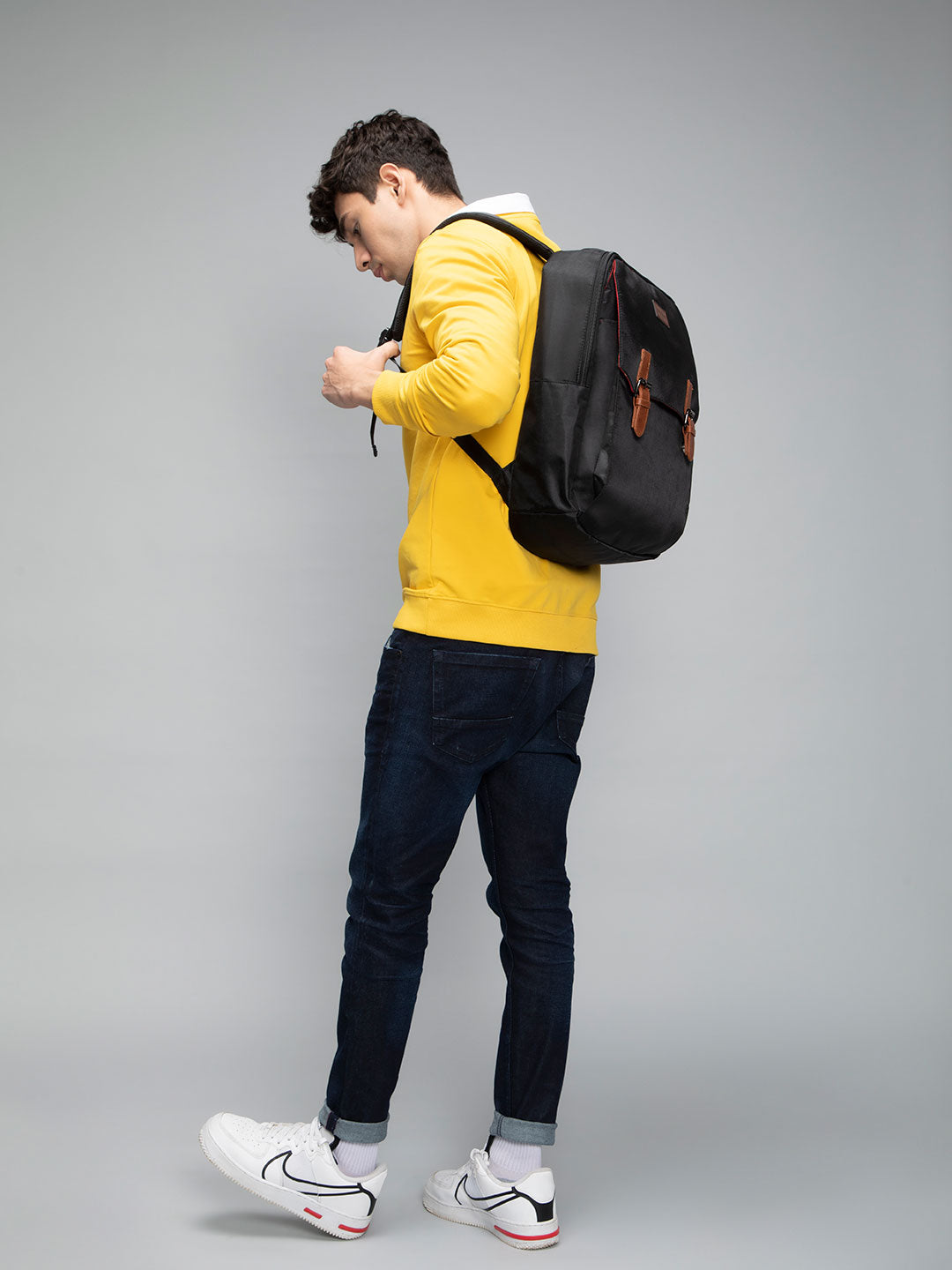 Spykar Black Casual Traveler Backpack