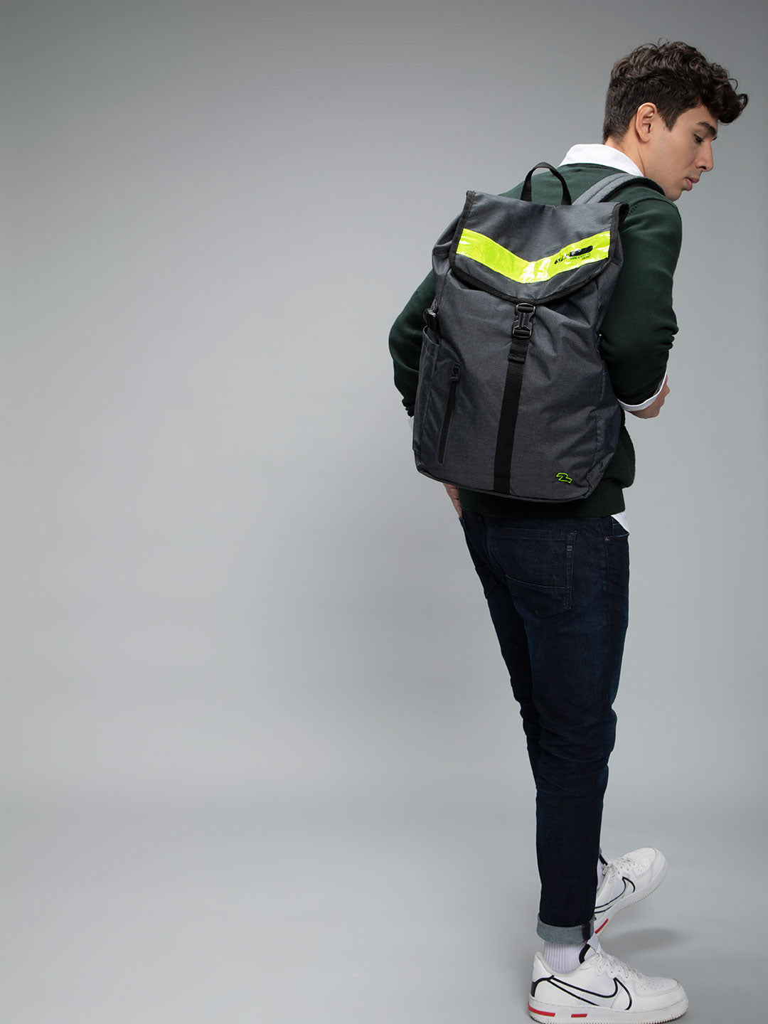 Spykar Dark Grey Casual Traveler Backpack