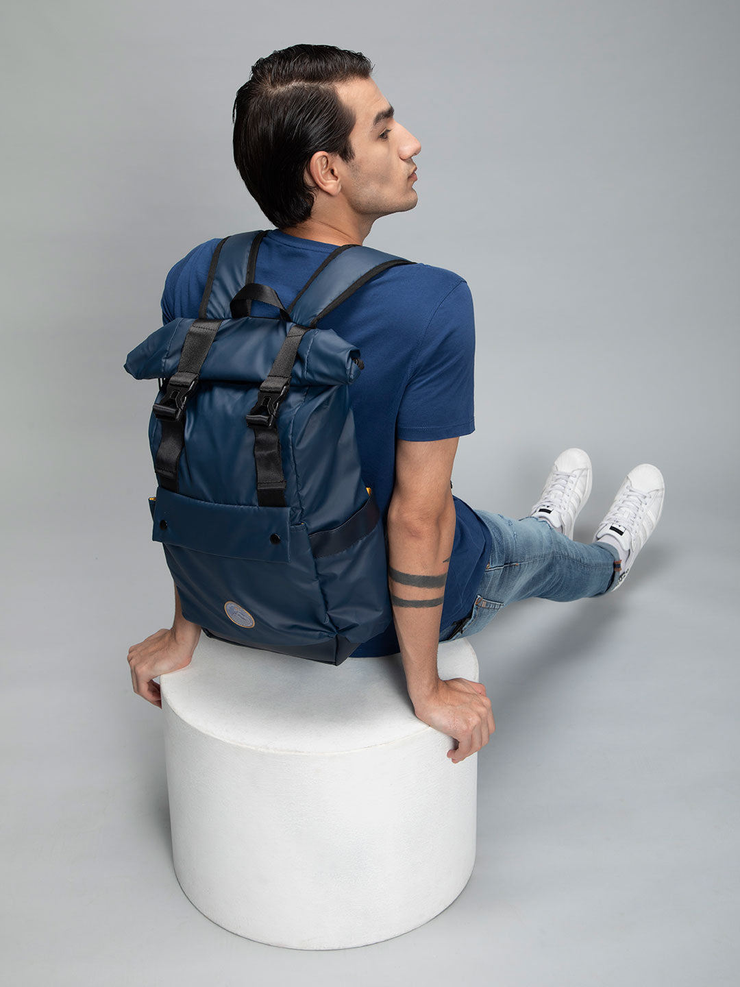 Spykar Navy Casual Traveler Backpacks