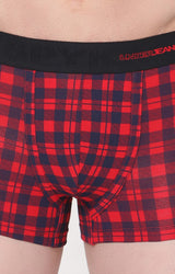 Blue-Check Cotton Trunk For Men Premium- Underjeans By Spykar