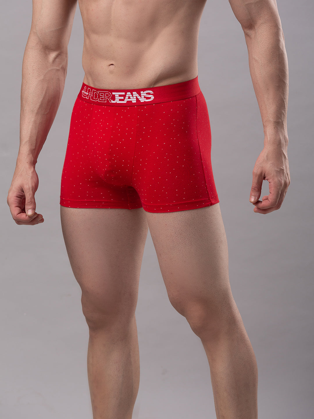 Underjeans By Spykar Men Premium Cotton Blend Red Trunk - (Pack Of 2)