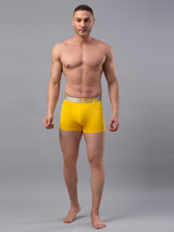 Underjeans By Spykar Men Premium Yellow Cotton Blend Trunk