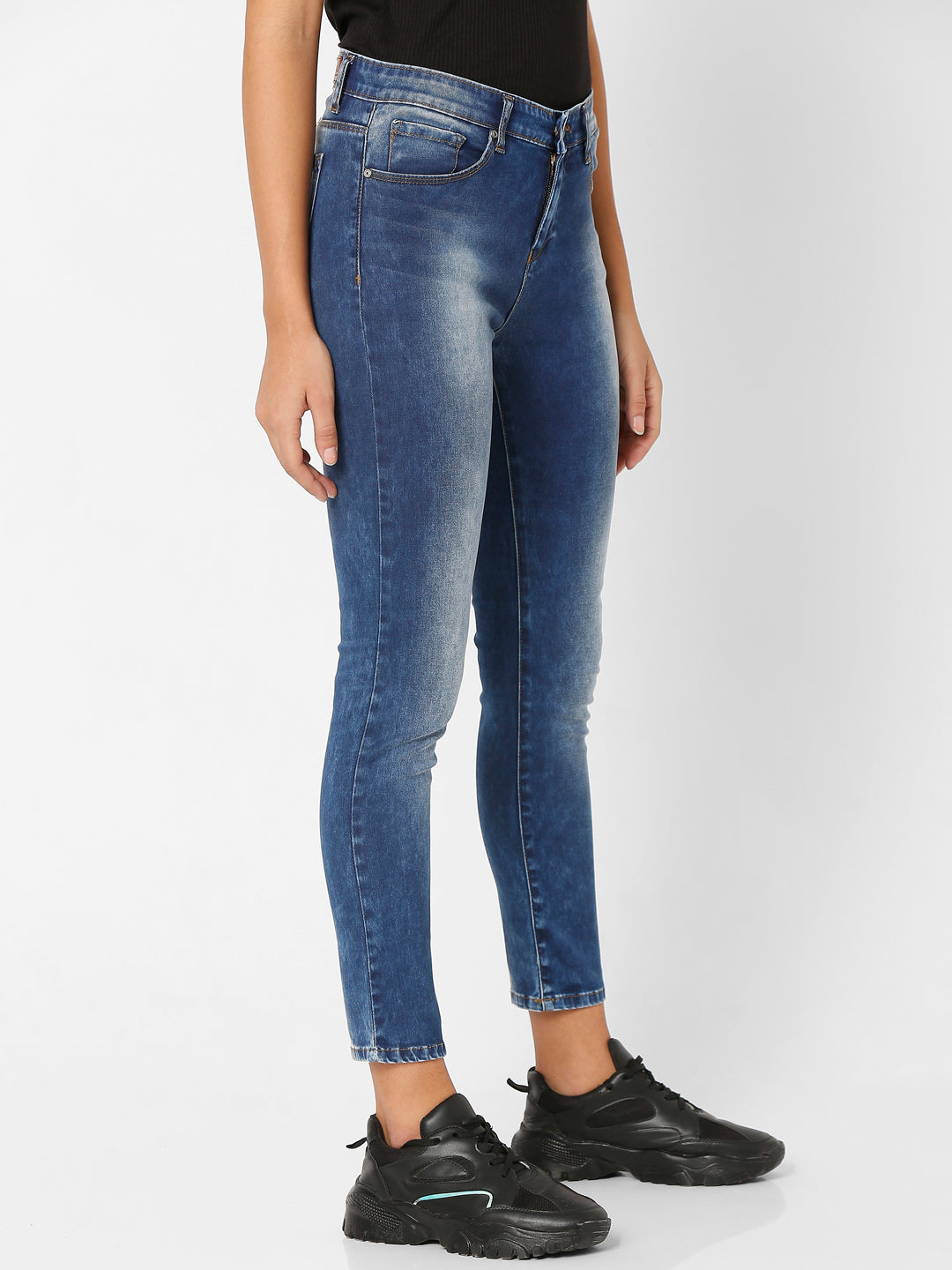 Spykar Women Blue Cotton Skinny Fit Regular Length Jeans - (Adora)