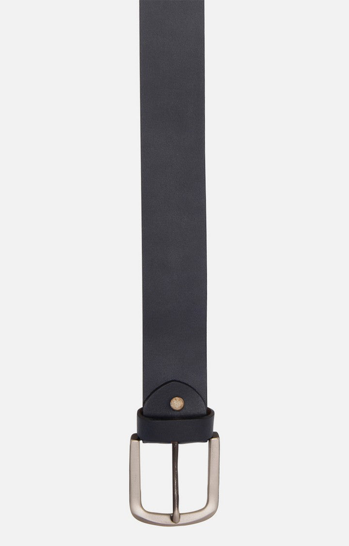 Spykar Men Navy Blue Genuine Leather Belt