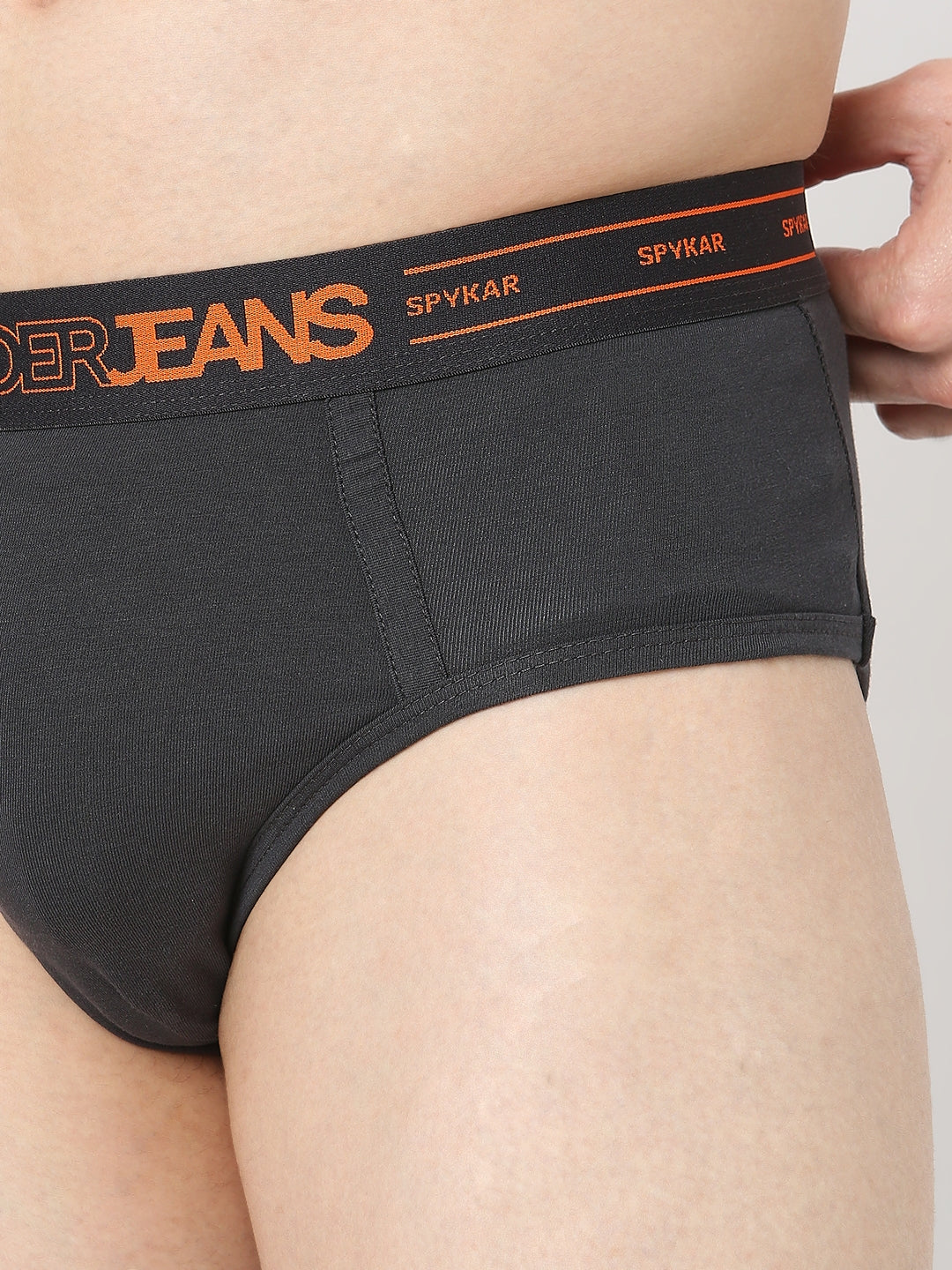 Underjeans by Spykar Men Premium Dark Grey Brief