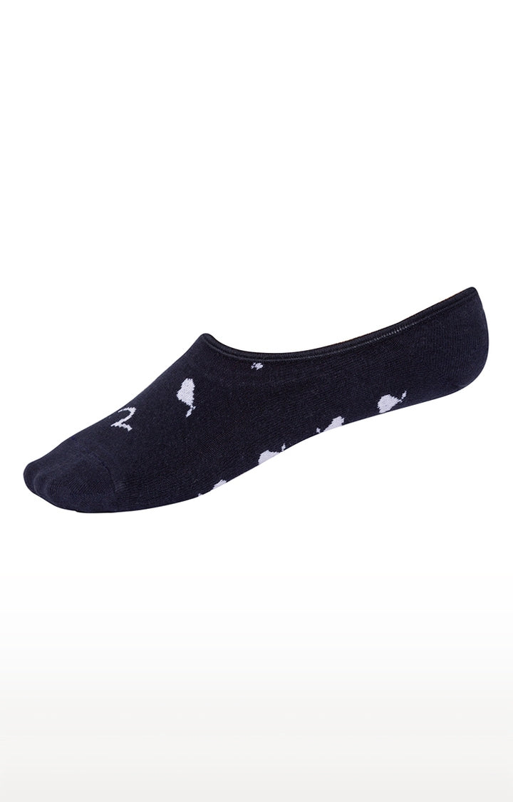 Spykar Navy and Grey Printed Socks - Pair Of 2