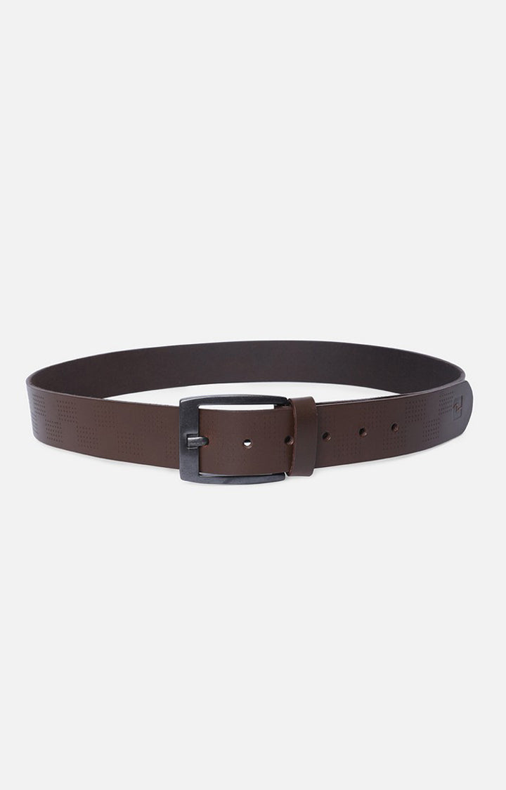 Spykar Brown Belt (Xl) & Olive Deodorant Combo