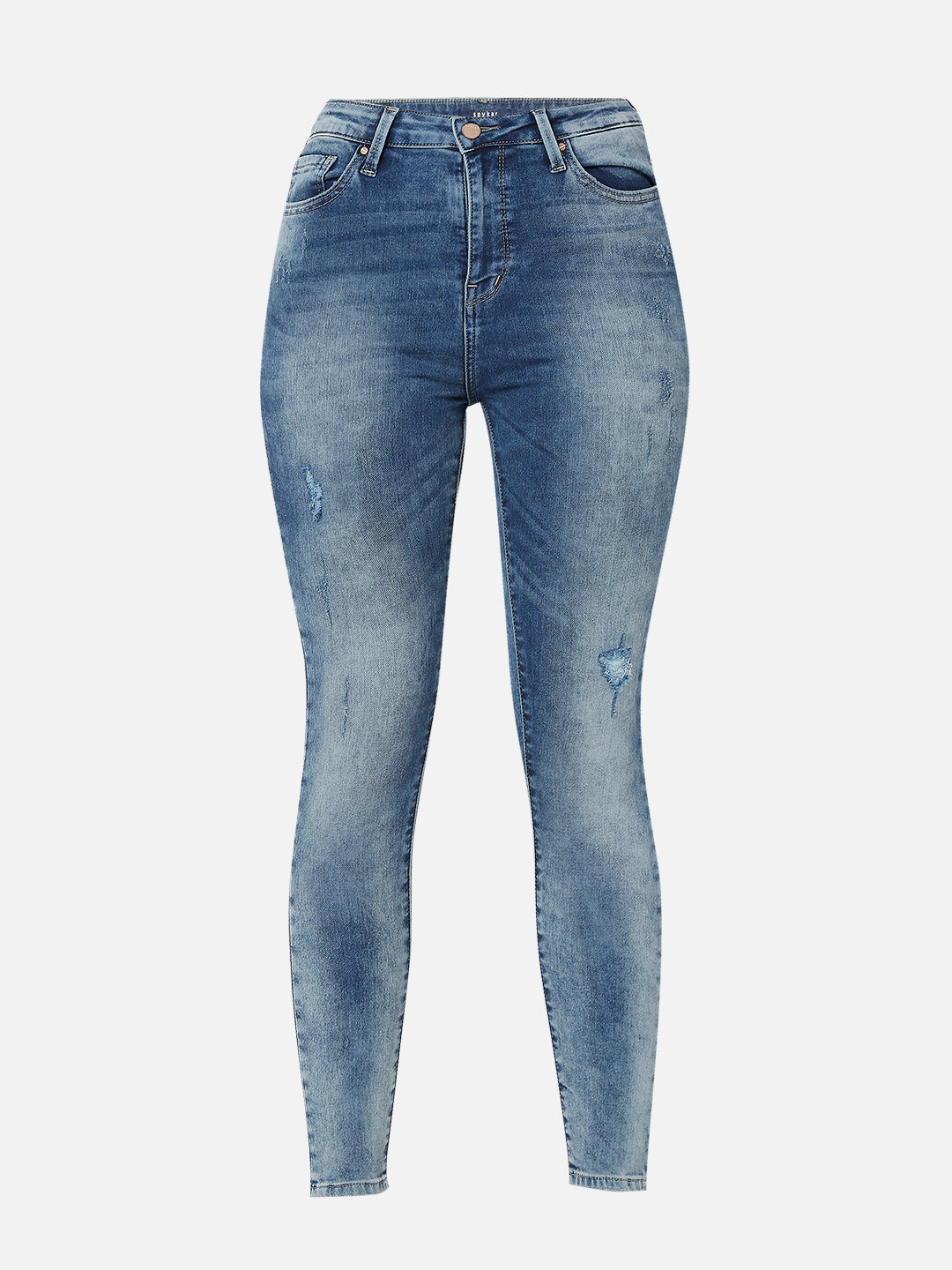 Spykar Blue Super Skinny Jeans For Women