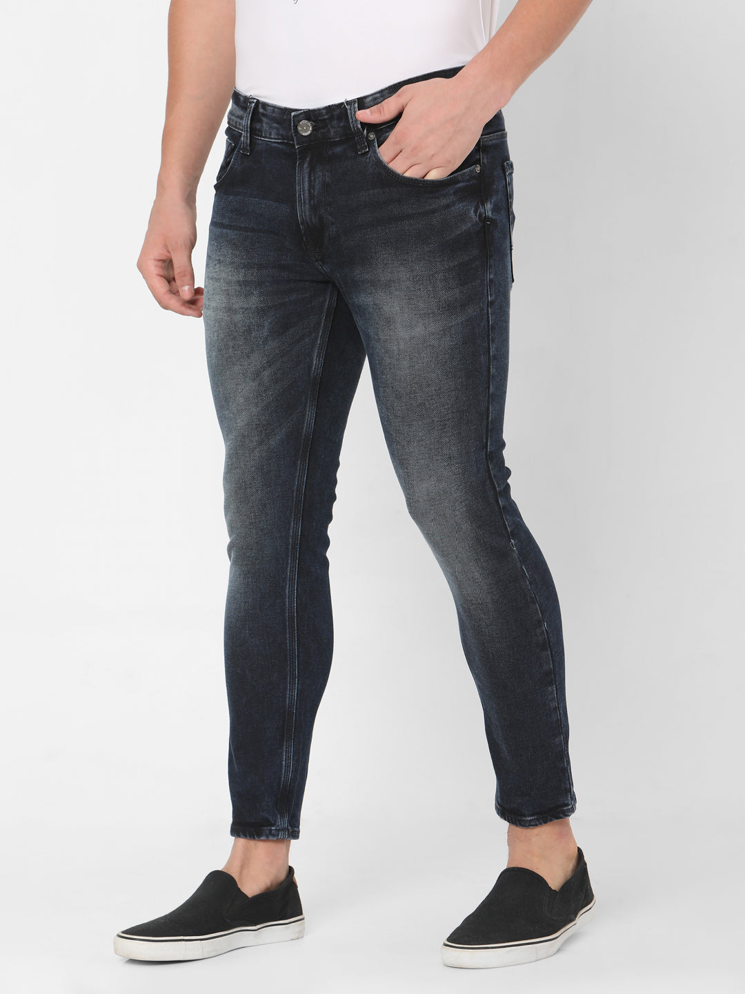 Spykar Men Blue Cotton Slim Fit Tapered Length Jeans (Kano)