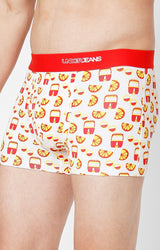 Underjeans By Spykar Men Premium Red Cotton Blend Printed Trunk