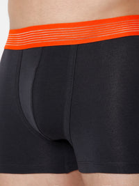 Men Premium Darkgrey Cotton Blend Trunk- Underjeans By Spykar