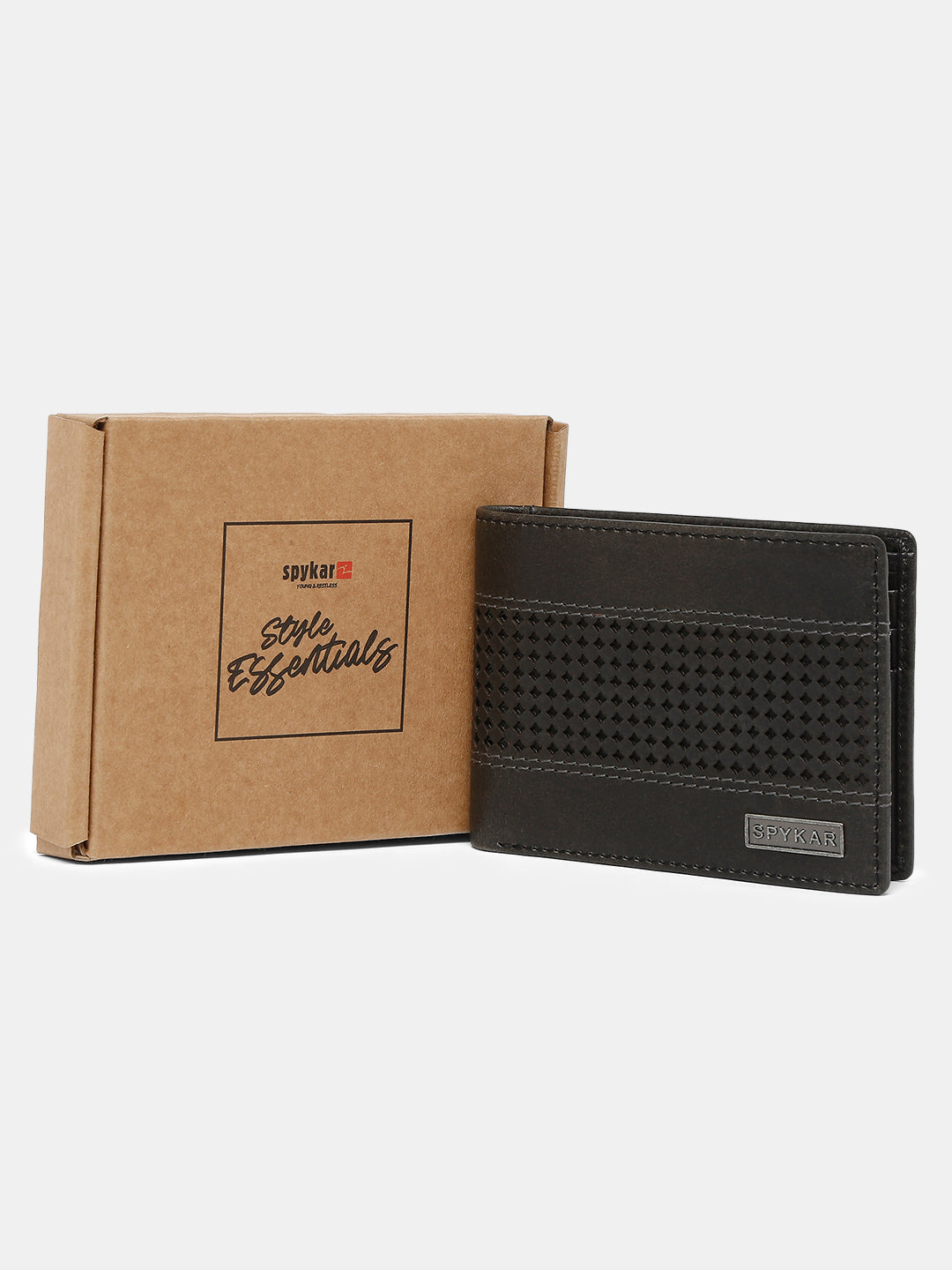 Spykar Men Grey Leather Wallet