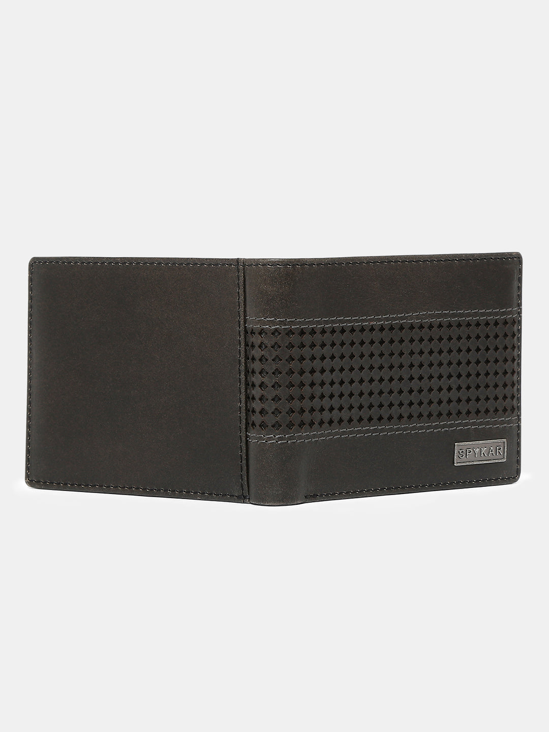 Spykar Men Grey Leather Wallet