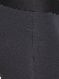 Men Premium Cotton Blend Dark Grey Trunk- Underjeans By Spykar