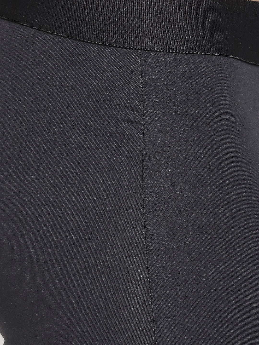 Men Premium Cotton Blend Dark Grey Trunk- Underjeans By Spykar