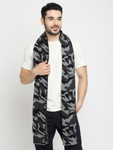Spykar Black Camo Cotton Muffler