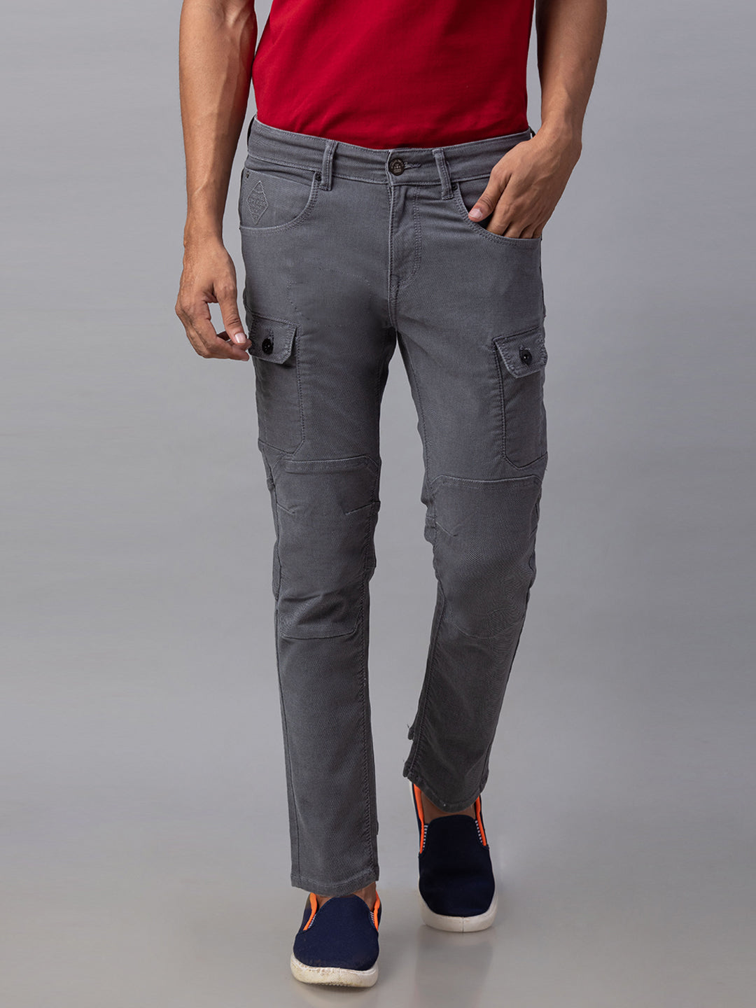 Spykar Men Grey Cotton Slim Fit Jeans (Slim)