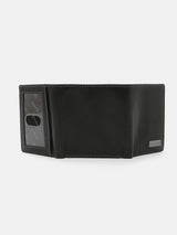 Spykar Black Leather Belt & Wallet Combo