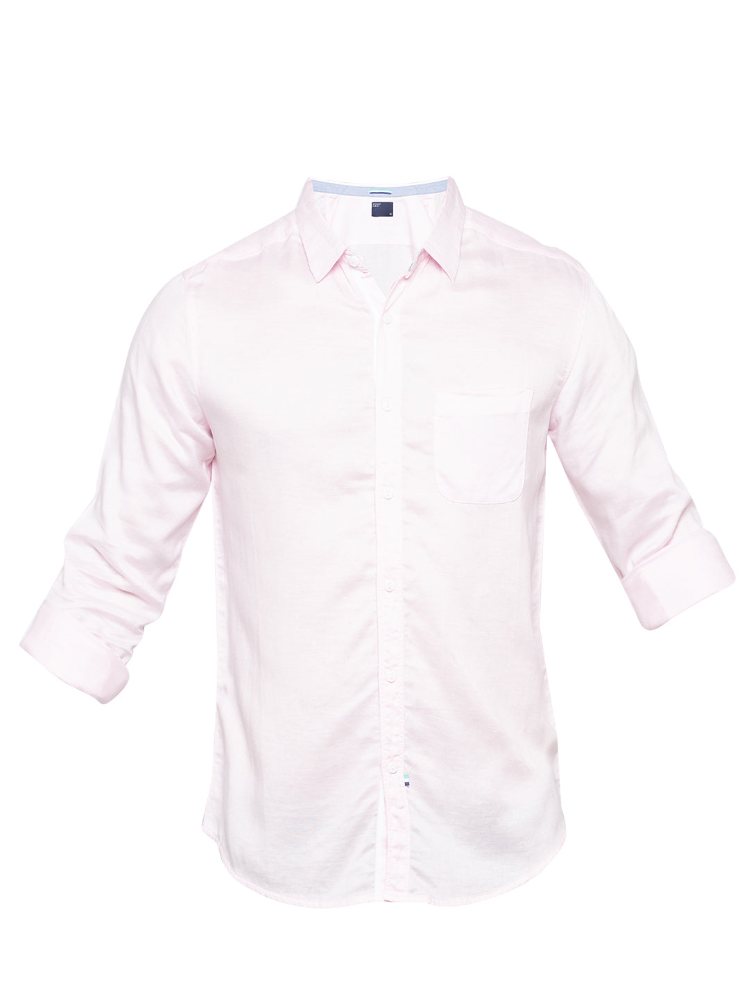 Spykar Men Light Pink Solid Slim Fit Casual Shirt