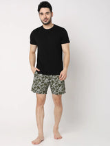 Underjeans By Spykar Men Premium Green Cotton Blend Regular Fit Boxer Shorts