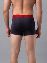 Men Premium Cotton Blend Grey-Red Trunk - (Pack Of 2)- Underjeans By Spykar