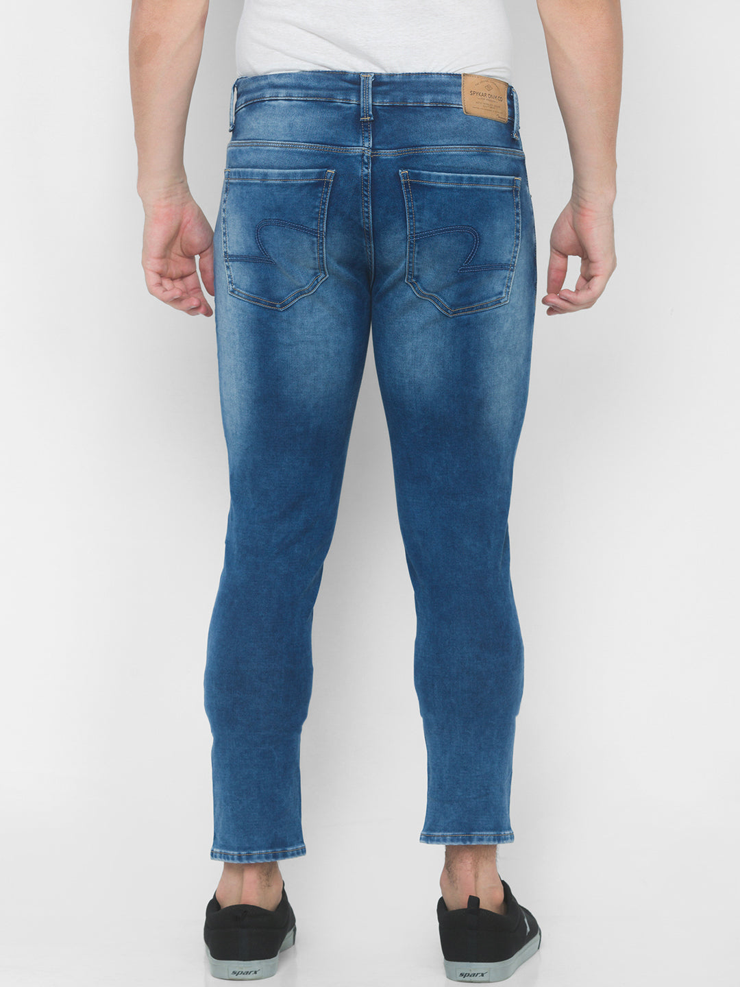 Spykar Men Blue Cotton Slim Fit Narrow Length Jeans (Skinny)