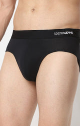 Men Premiums Black Micromodal Brief - Underjeans By Spykar