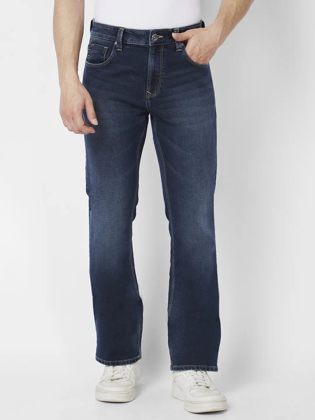 Spykar Men Light Blue Cotton Slim Fit Regular Length Jeans (Skinny ) -  mdskn1bc019lightblue