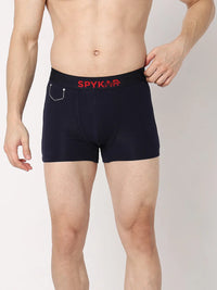 Underjeans By Spykar Men Premium Navy & Olive Cotton Blend Regular Fit Trunk - Pack Of 2