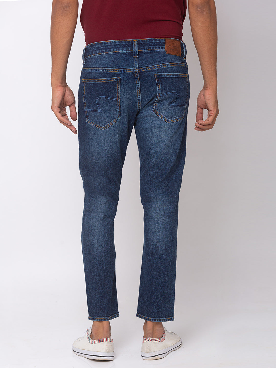 Spykar Men Blue Cotton Slim Fit Tapered Length Jeans (Kano)