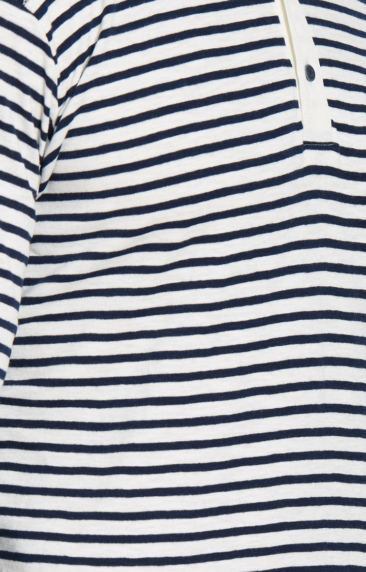 Spykar Blue Striped Slim Fit Men T-Shirts