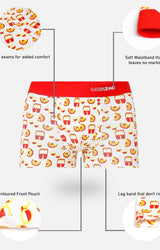Underjeans By Spykar Men Premium Red Cotton Blend Printed Trunk