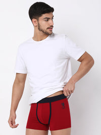 Men Premium Cotton Blend Maroon Trunk- Underjeans By Spykar