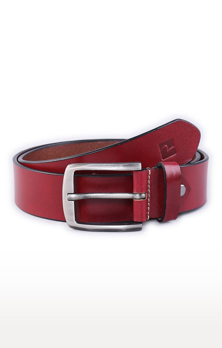 Spykar Men Wine Genuine Leather Belt