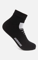 Men Premium Black Ankle Length (Non Terry) Single Pair Of Socks- Underjeans By Spykar
