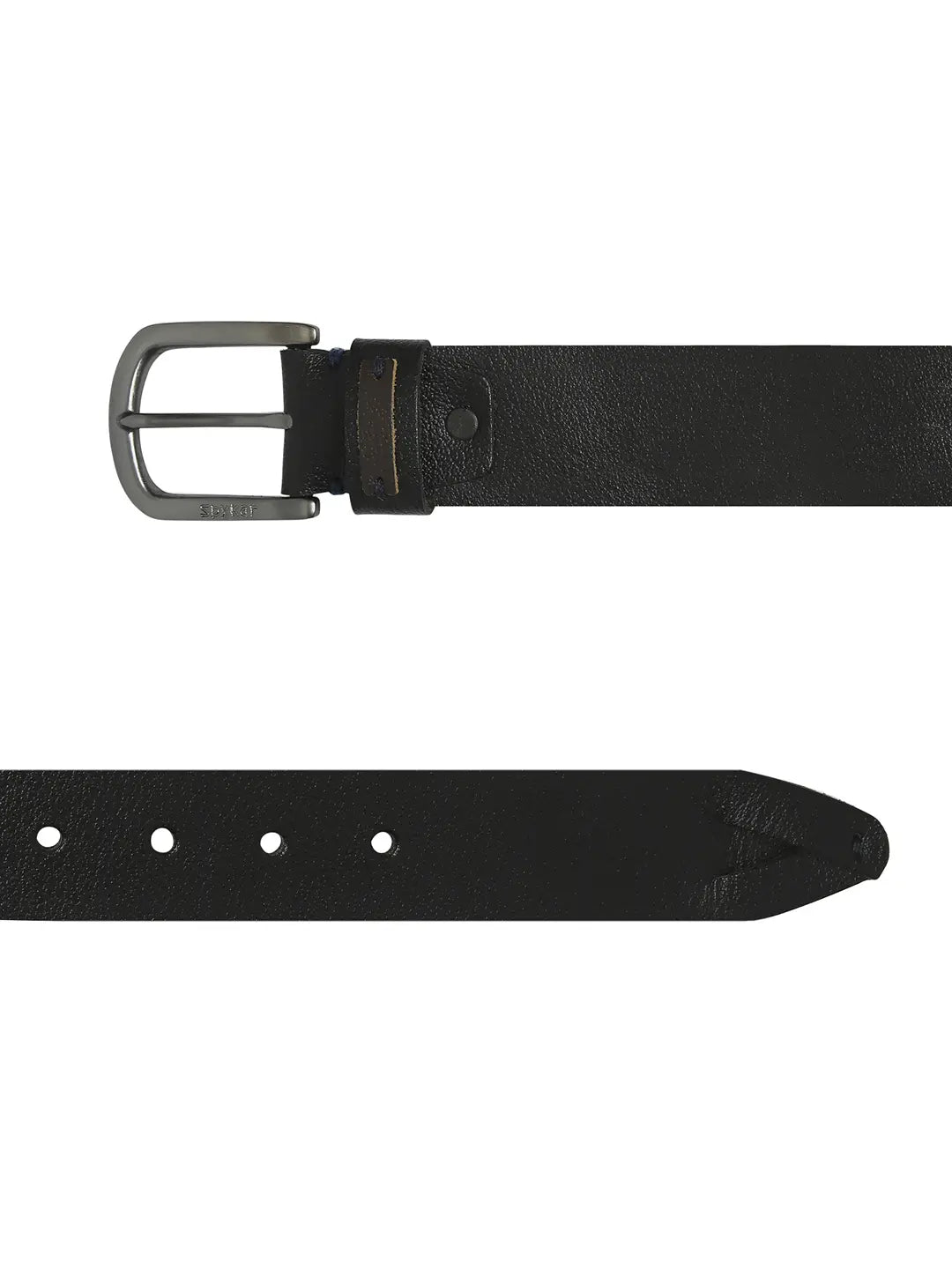 Spykar Men Black Leather Belt