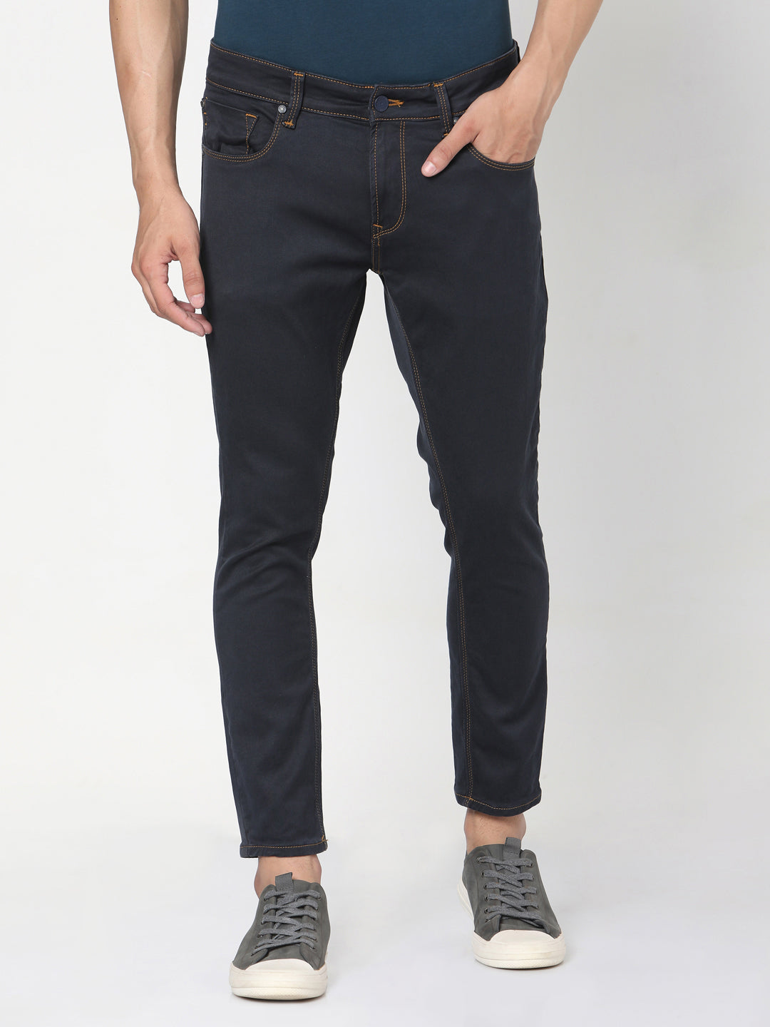 Spykar Men Blue Cotton Slim Fit Tapered Length Jeans (Kano)