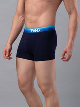 Men Premium Navy-Blue Cotton Blend Trunk- Underjeans By Spykar