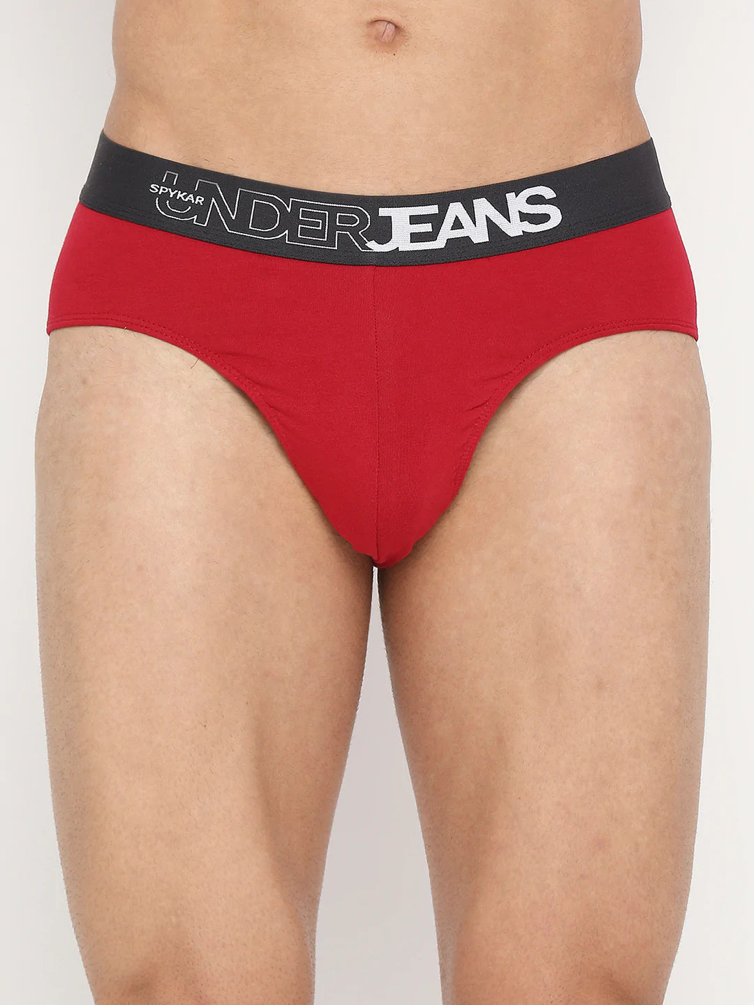 Men Premium Assorted Cotton Blend Brief Pack Of 2- Underjeans By Spykar