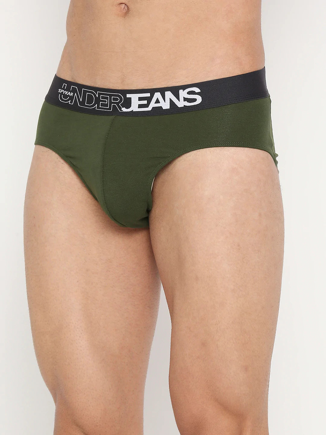 Men Premium Assorted Cotton Blend Brief Pack Of 2- Underjeans By Spykar