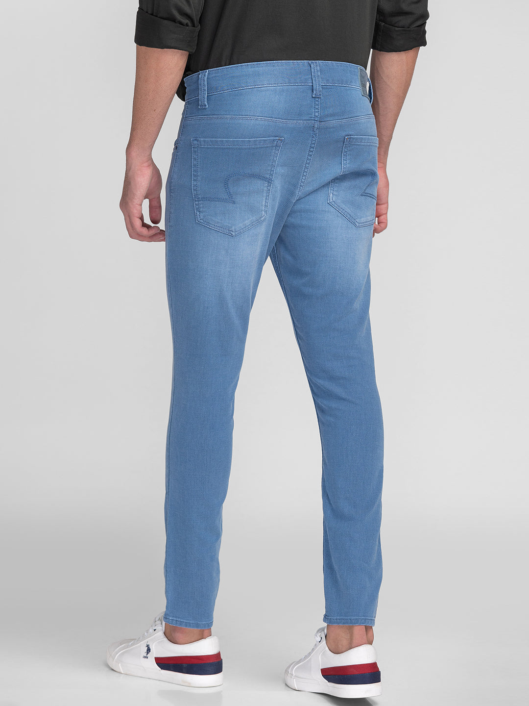 Spykar Men Blue Cotton Slim Fit Tapered Length Jeans (Kano)