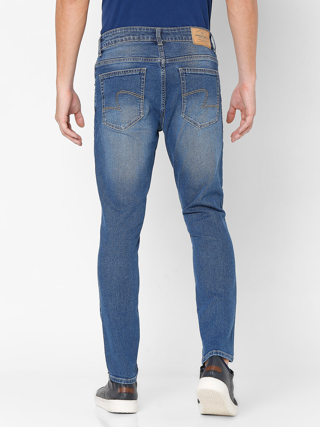 Spykar Men Blue Cotton Slim Fit Tapered Length Jeans (Kano)