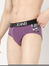 Underjeans by Spykar Men Premium Pack of 2 Black-Purple Brief