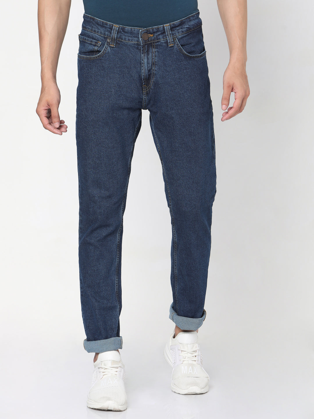 Spykar Men Blue Cotton Slim Fit Narrow Length Jeans - (Skinny)