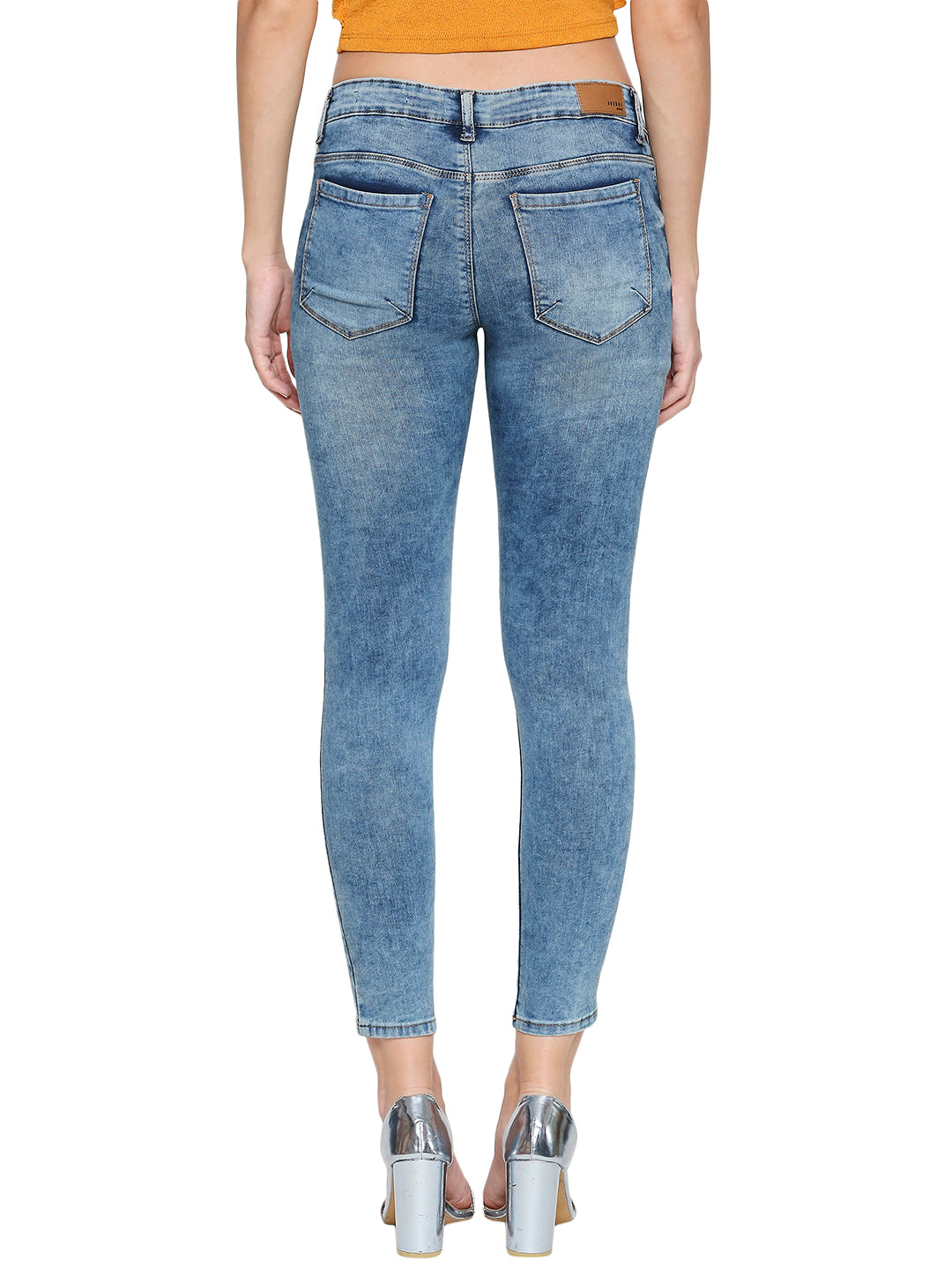 Spykar Women Blue Cotton Jeans