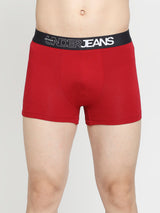 Men Premium Maroon & Navy Blue Cotton Blend Trunk - Pack Of 2- Underjeans By Spykar